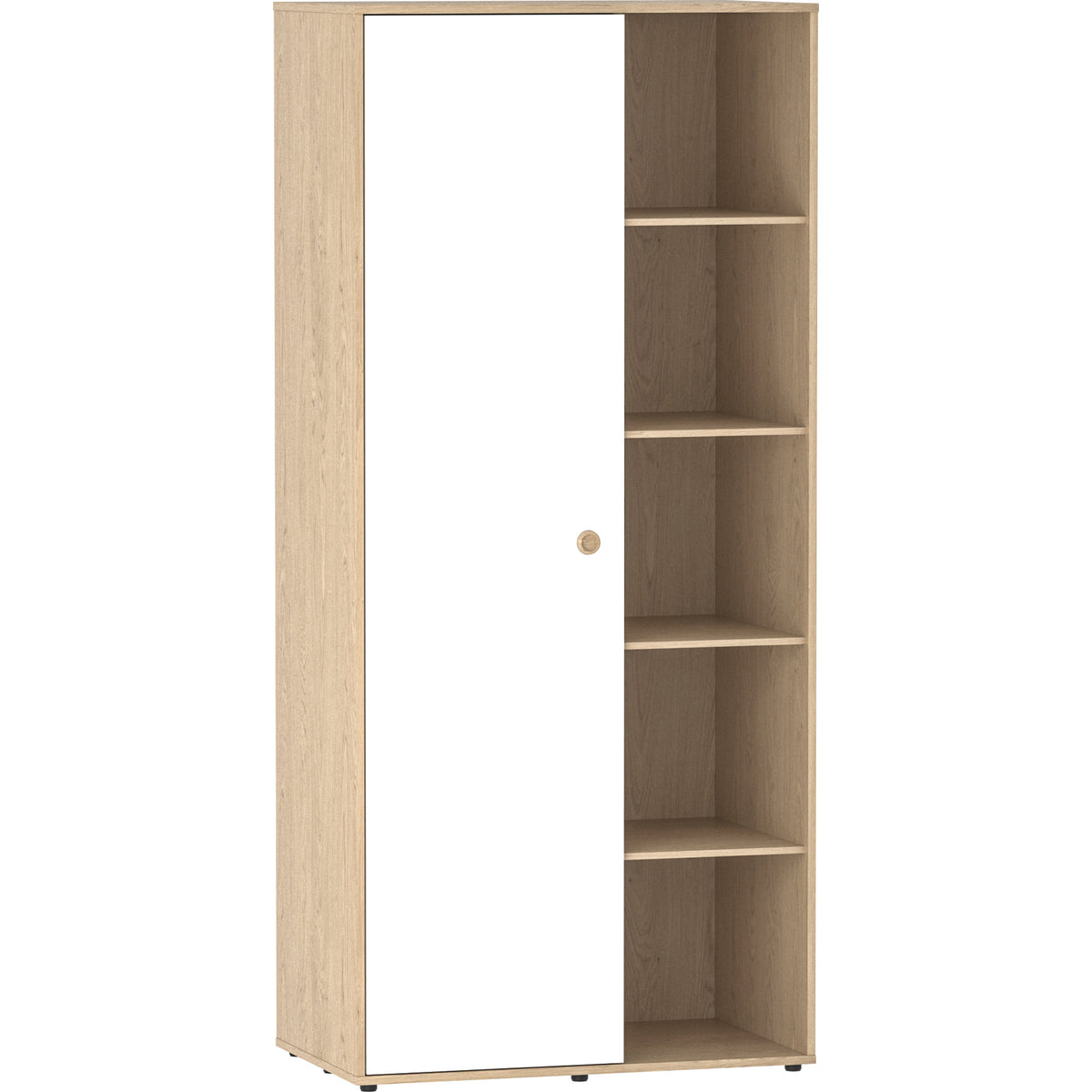 Neptune 1-Door Wardrobe - White & Oak