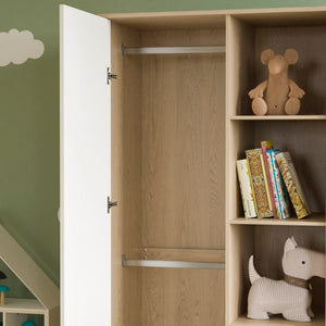 Neptune 1-Door Wardrobe - White & Oak