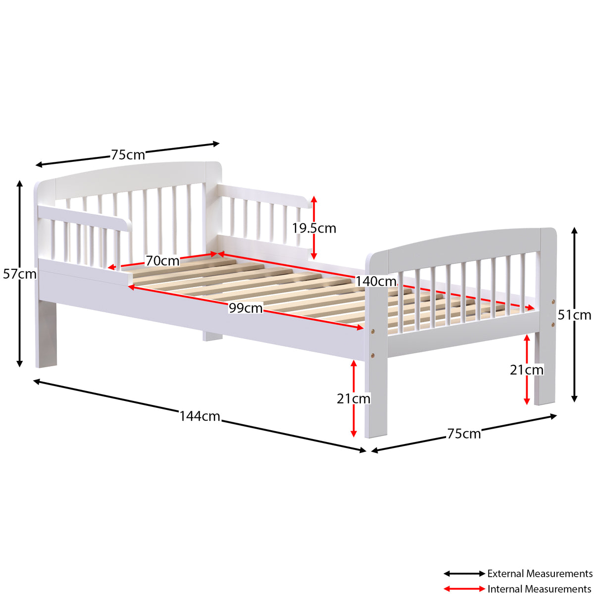 Scorpio Toddler Bed - White