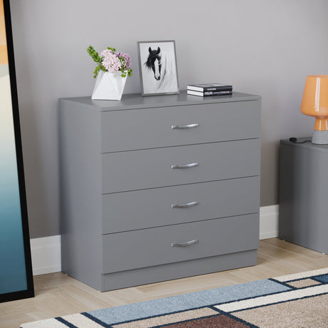 Riano 4 Drawer Chest Grey Bedroom Storage Unit