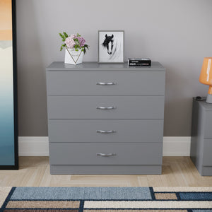 Riano 4 Drawer Chest Grey Bedroom Storage Unit