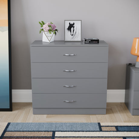 Riano 4 Drawer Chest Grey Bedroom Storage Unit