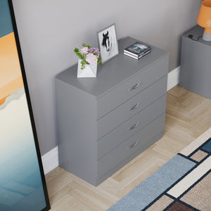 Riano 4 Drawer Chest Grey Bedroom Storage Unit
