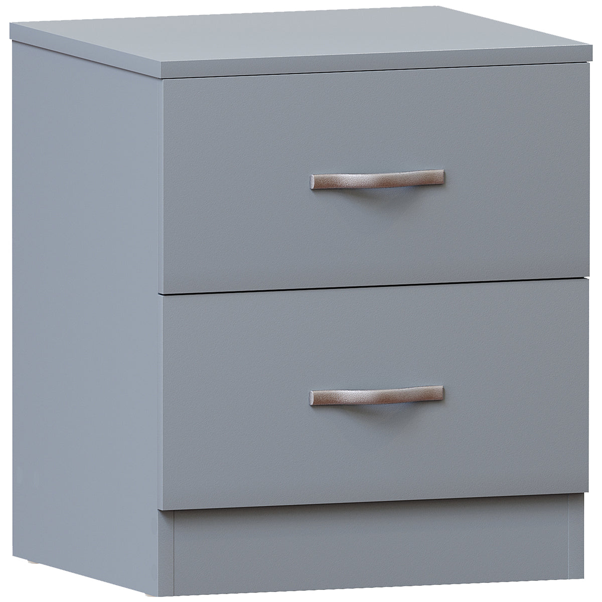 Riano 2 Drawer Bedside Chest Grey Bedroom Storage Unit
