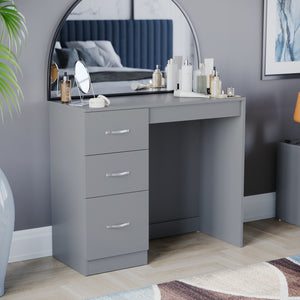 Riano 3-Drawer Dressing Table - Grey