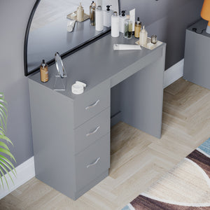 Riano 3-Drawer Dressing Table - Grey