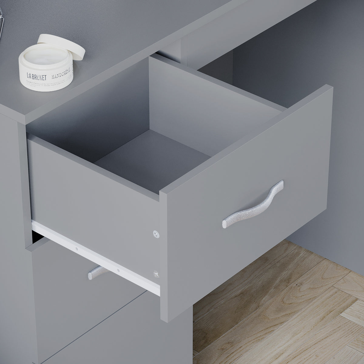 Riano 3-Drawer Dressing Table - Grey