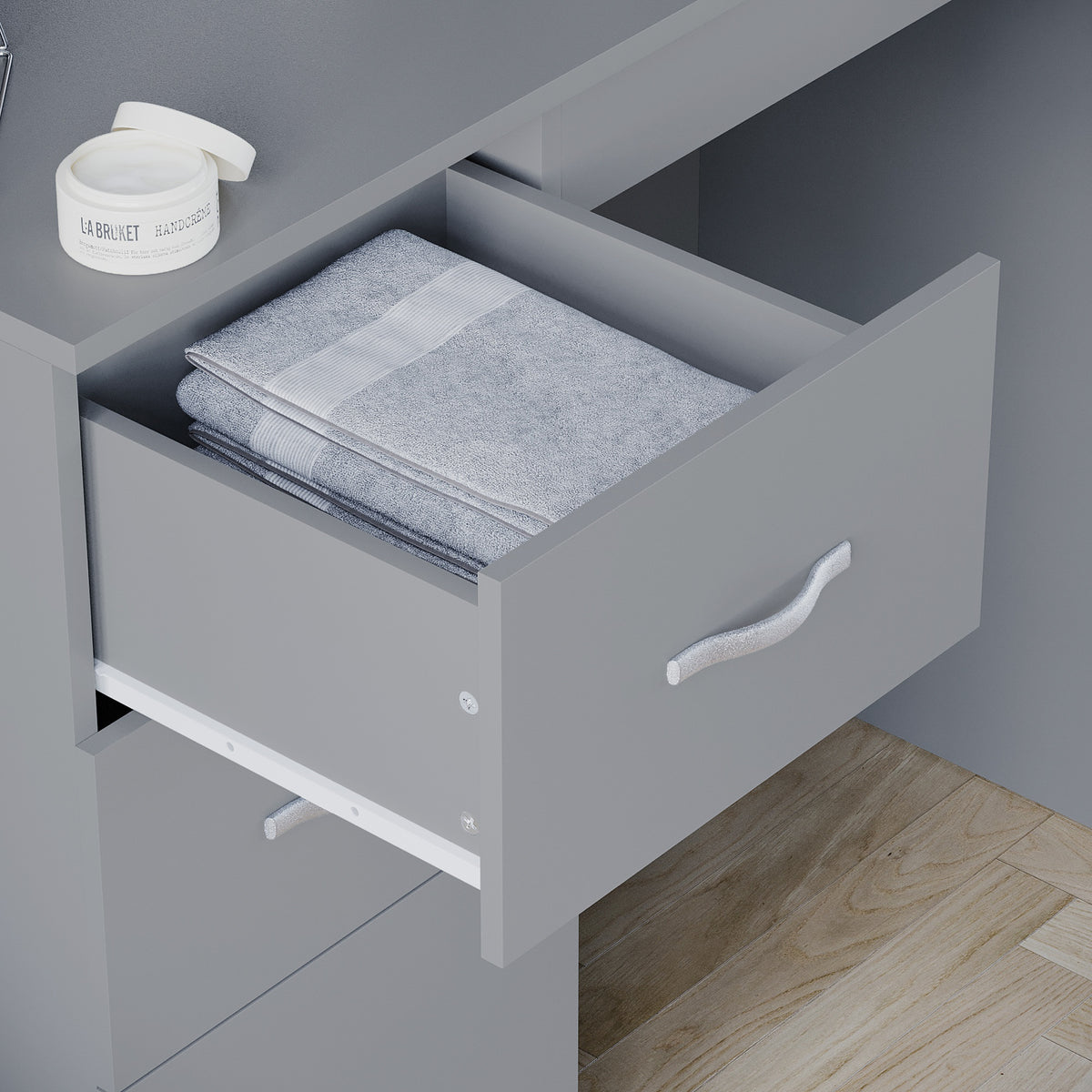 Riano 3-Drawer Dressing Table - Grey