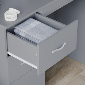 Riano 3-Drawer Dressing Table - Grey