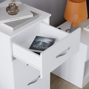 Riano 5 Drawer Narrow Chest White Bedroom Storage Unit
