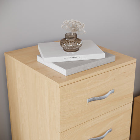 Riano 5 Drawer Narrow Chest Pine Bedroom Storage Unit
