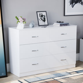 Riano 6 Drawer Chest White Bedroom Storage Unit
