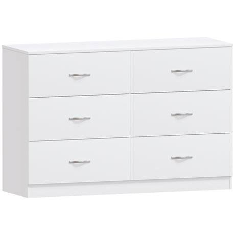 Riano 6 Drawer Chest White Bedroom Storage Unit
