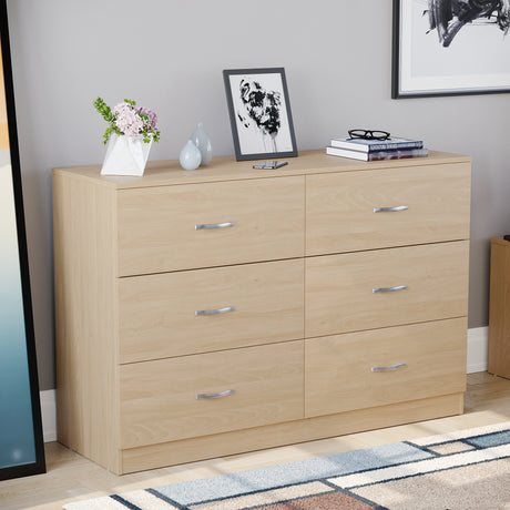 Riano 6 Drawer Chest Pine Bedroom Storage Unit

