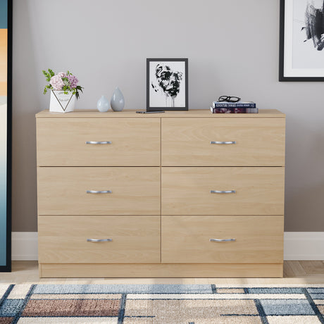 Riano 6 Drawer Chest Pine Bedroom Storage Unit
