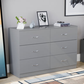 Riano 6 Drawer Chest Grey Bedroom Storage Unit
