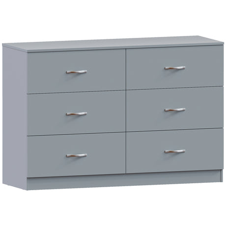Riano 6 Drawer Chest Grey Bedroom Storage Unit

