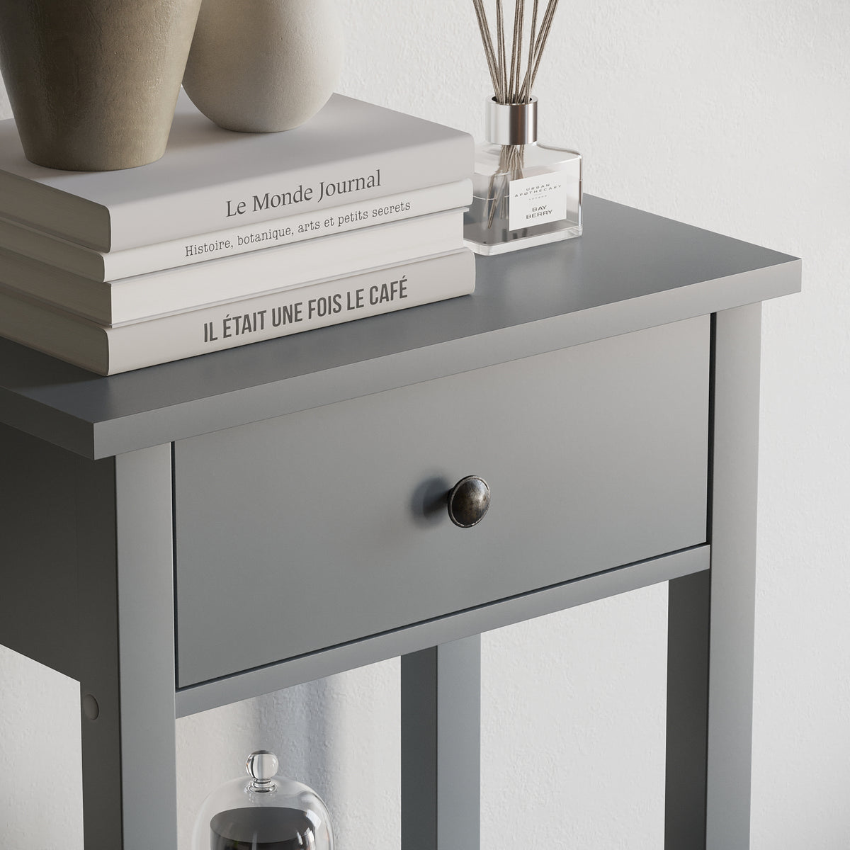 Windsor 1-Drawer Console Table - Grey