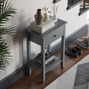 Windsor 1-Drawer Console Table - Grey