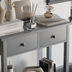 Windsor 2-Drawer Console Table - Grey