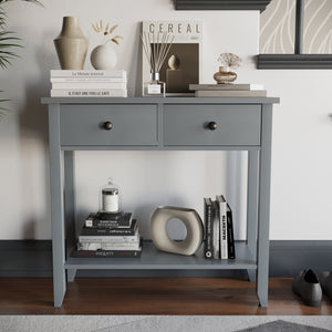 Windsor 2-Drawer Console Table - Grey