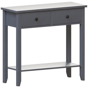 Windsor 2-Drawer Console Table - Grey