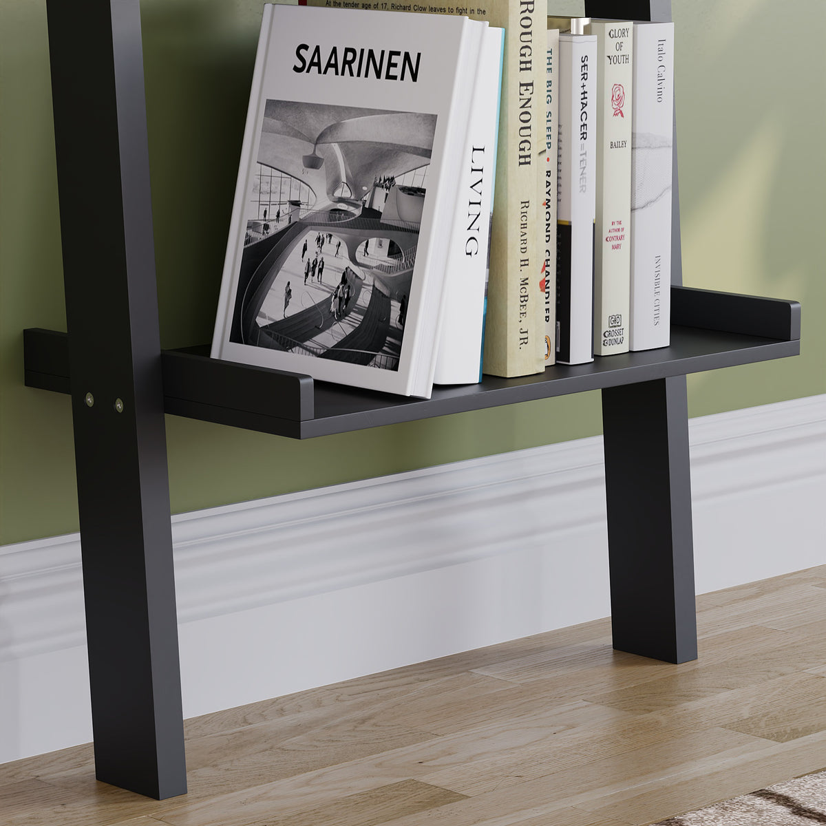 York 4-Tier Ladder Bookcase - Black