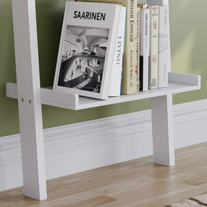 York 4-Tier Ladder Bookcase - White