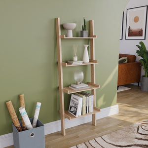 York 4-Tier Ladder Bookcase - Pine
