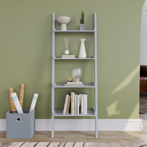 York 4-Tier Ladder Bookcase - Grey