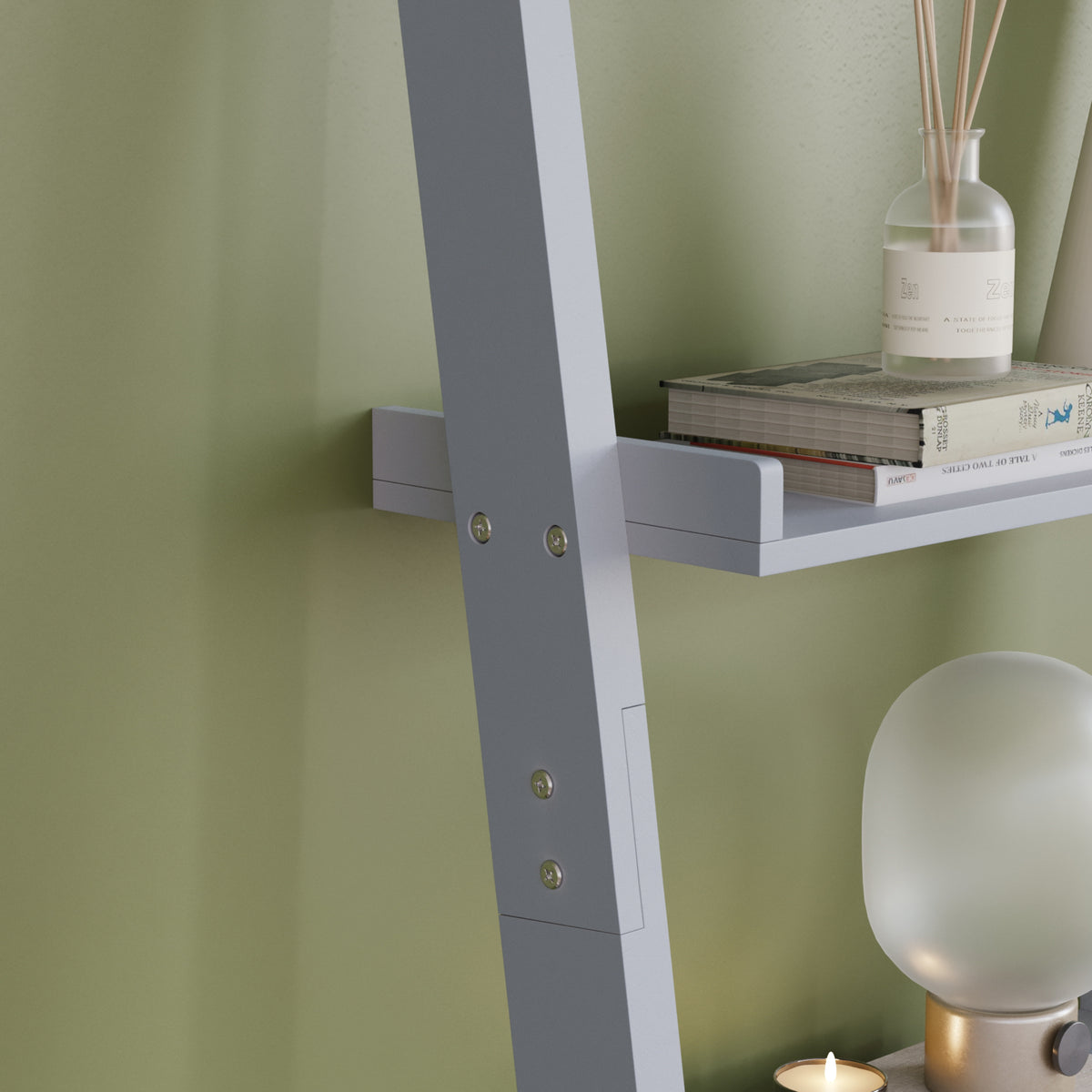 York 4-Tier Ladder Bookcase - Grey