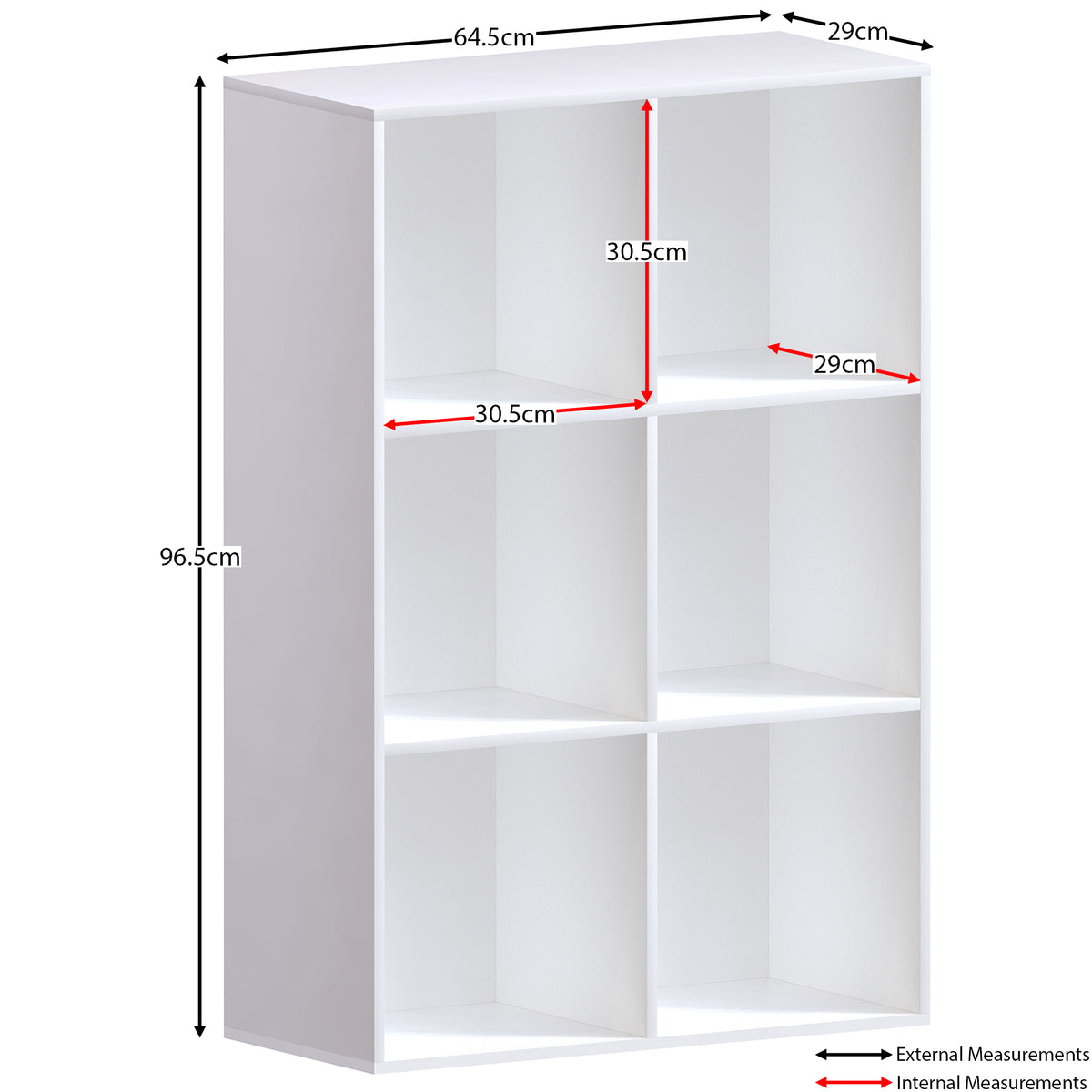 Durham 6-Cube Storage Unit - White