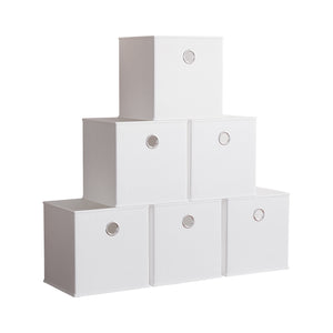 Durham Cube Storage Basket, White UKFR - Set of 6
