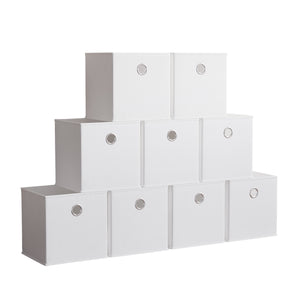 Durham Cube Storage Basket, White UKFR - Set of 9