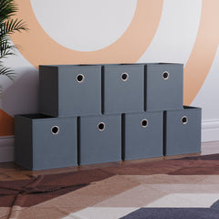 Durham Cube Storage Basket, Grey UKFR - Set of 7