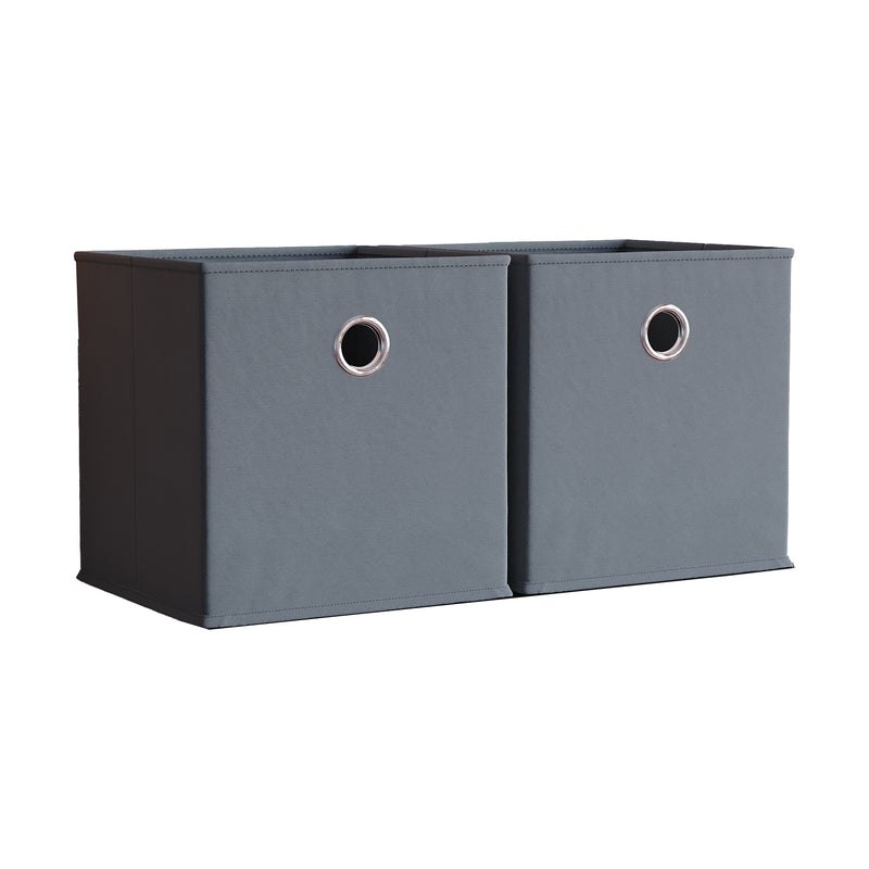 Durham Cube Storage Basket, Grey UKFR - Set of 2