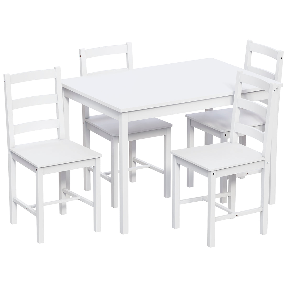 Yorkshire 4-Seater Dining Set - White