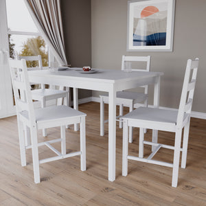 Yorkshire 4-Seater Dining Set - White