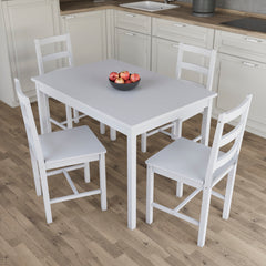 Yorkshire 4-Seater Dining Set - White