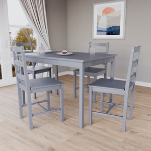Yorkshire 4-Seater Dining Set - Grey
