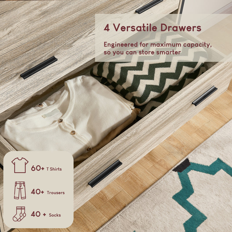 Brooklyn 4-Drawer Chest - Grey