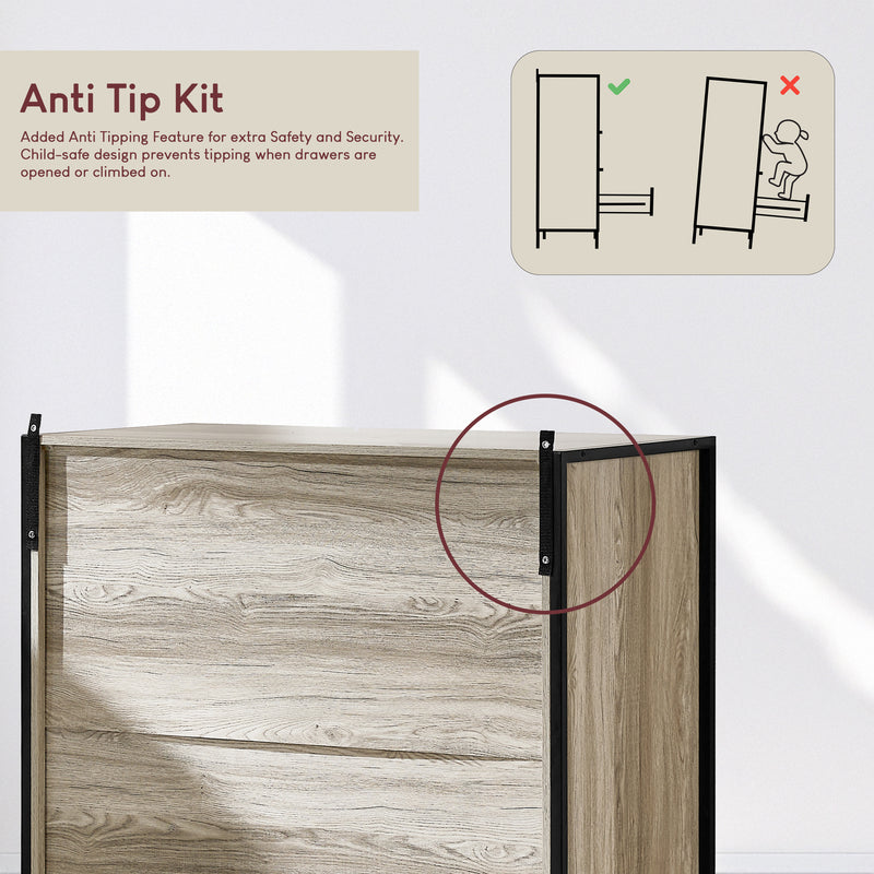 Brooklyn 4-Drawer Chest - Grey