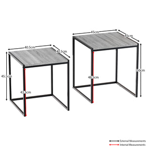 Brooklyn Nest of 2 Tables - Grey