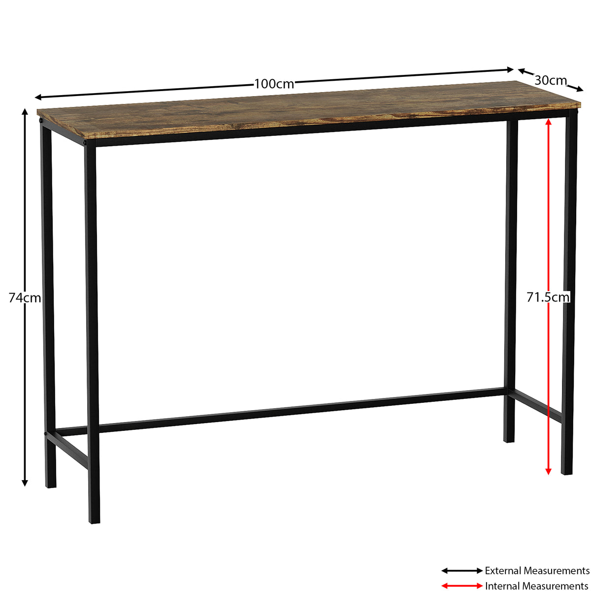 Brooklyn Console Table - Dark Wood