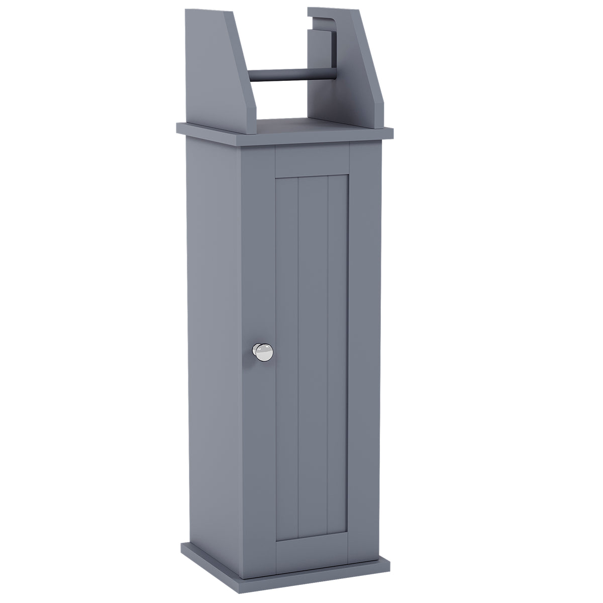 Toilet Roll Holder & Cupboard, Grey (FSC 100%)