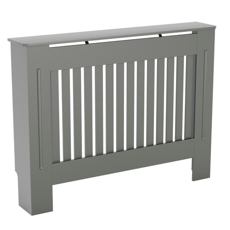 Medium Olive Grey Chelsea radiator cover with decorative slatted front