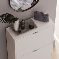 2 Drawer Shoe Cabinet, White (FSC 100%)