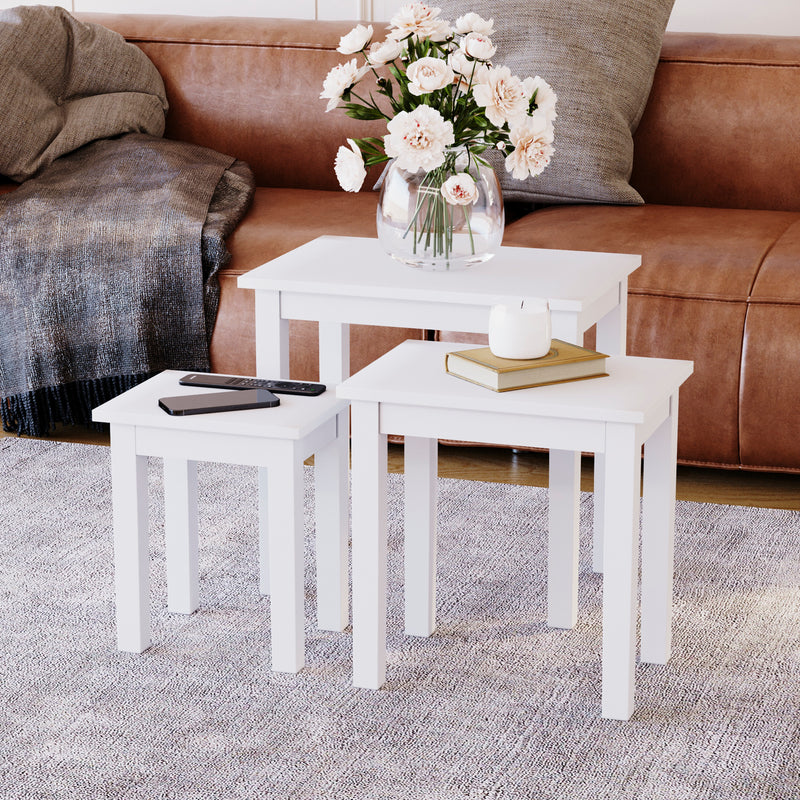 Yorkshire Nest of 3 Tables - White