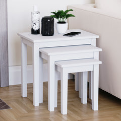 Yorkshire Nest of 3 Tables - White