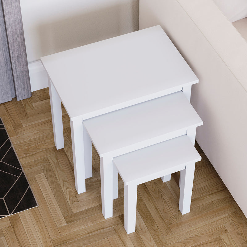 Yorkshire Nest of 3 Tables - White